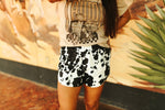 Cow Print Pull On ShortsS