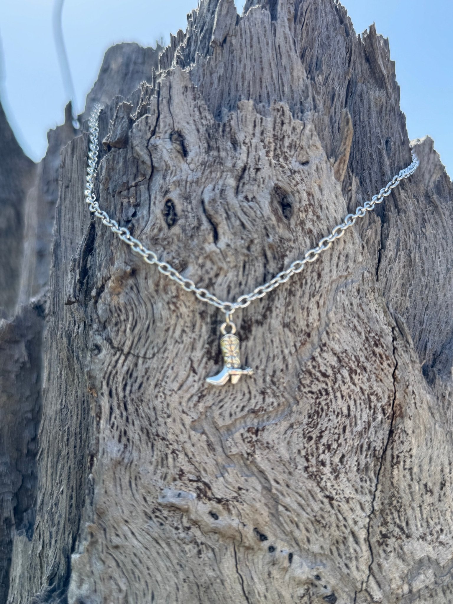 Cowboy Boot Pendant Necklace