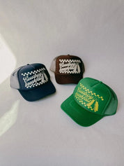 Cowboy Breakfast Beer Trucker Hat - Blue