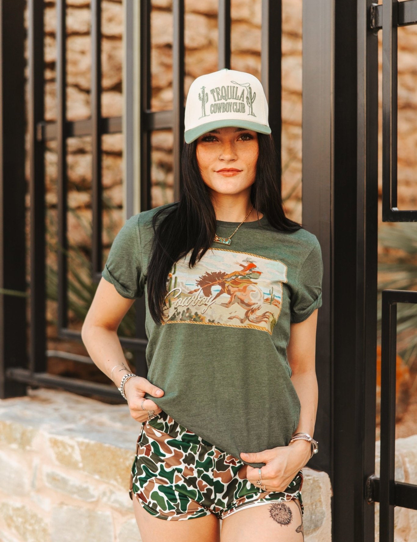 Cowboy Bucking Poster Graphic TeeS