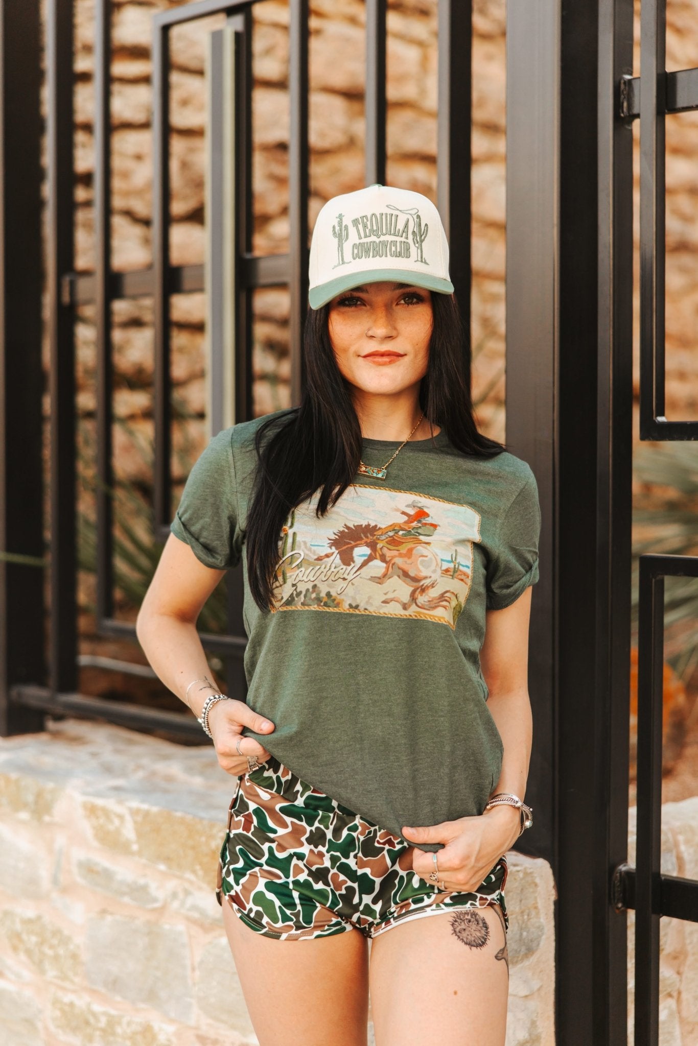 Cowboy Bucking Poster Graphic TeeS