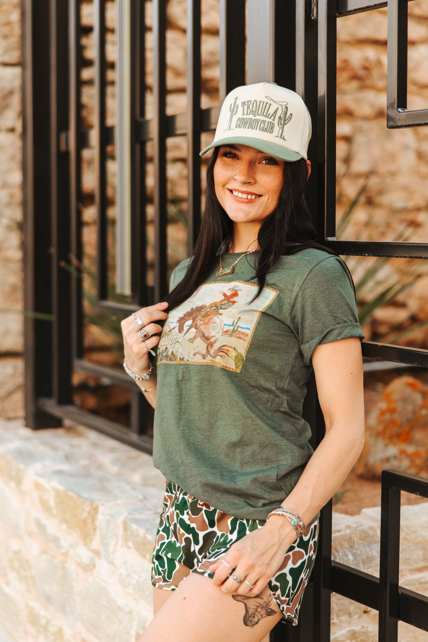 Cowboy Bucking Poster Graphic TeeS