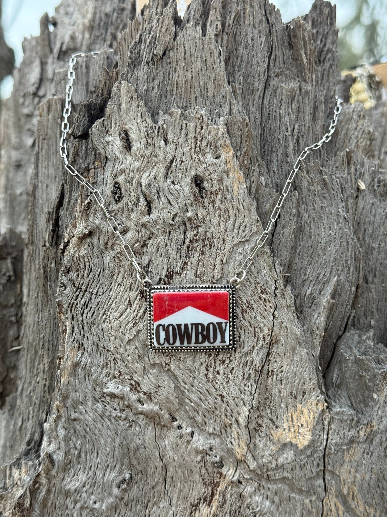 Cowboy Pendant Chain Necklace