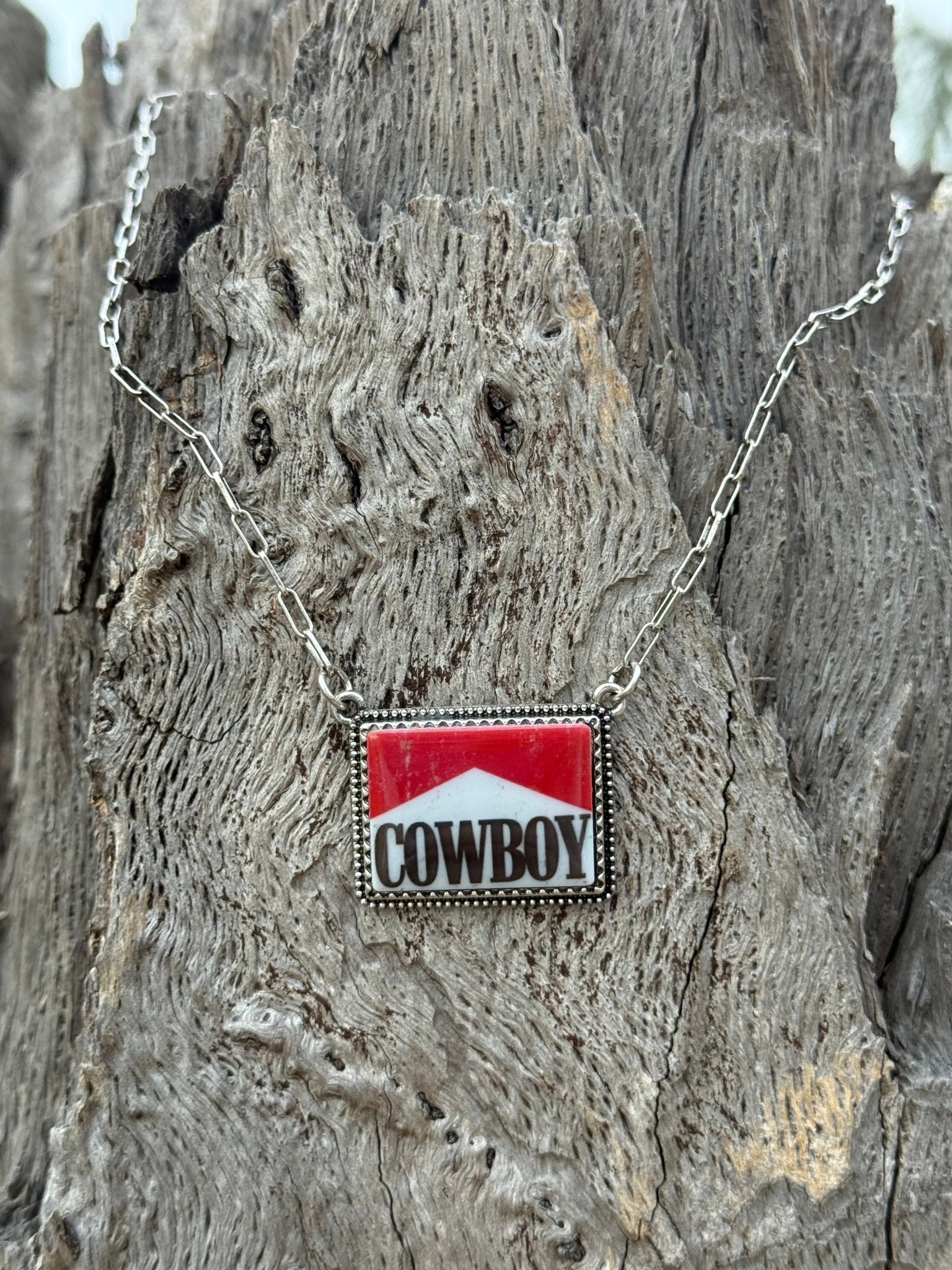Cowboy Pendant Chain Necklace