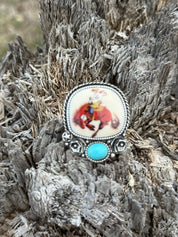 Cowboy Portrait Cuff Ring
