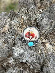 Cowboy Portrait Cuff Ring