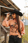 Cowboy Rider Graphic SweatshirtRustS