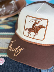 Cowboy Roper Embroidered Trucker Hat