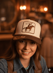 Cowboy Roper Embroidered Trucker Hat