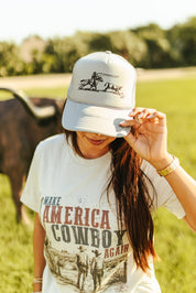Cowboy Roper Trucker HatOliveOS