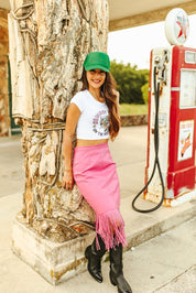 Cowboy Tears Babydoll Graphic TeeWhiteS