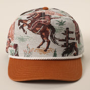 Western Cowboy Tapestry Trucker Hat