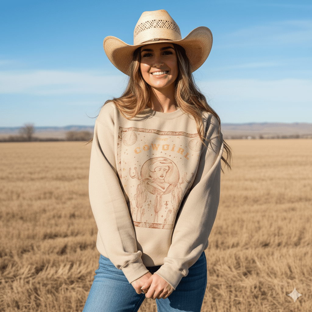 Cowgirl Bandana Graphic SweatshirtSandS