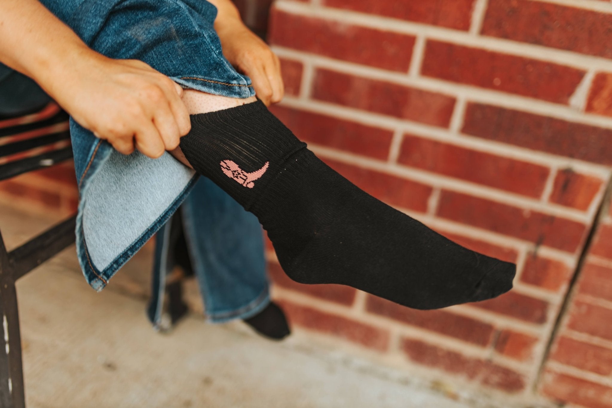 Cowgirl Boot Ankle SocksBlackOS