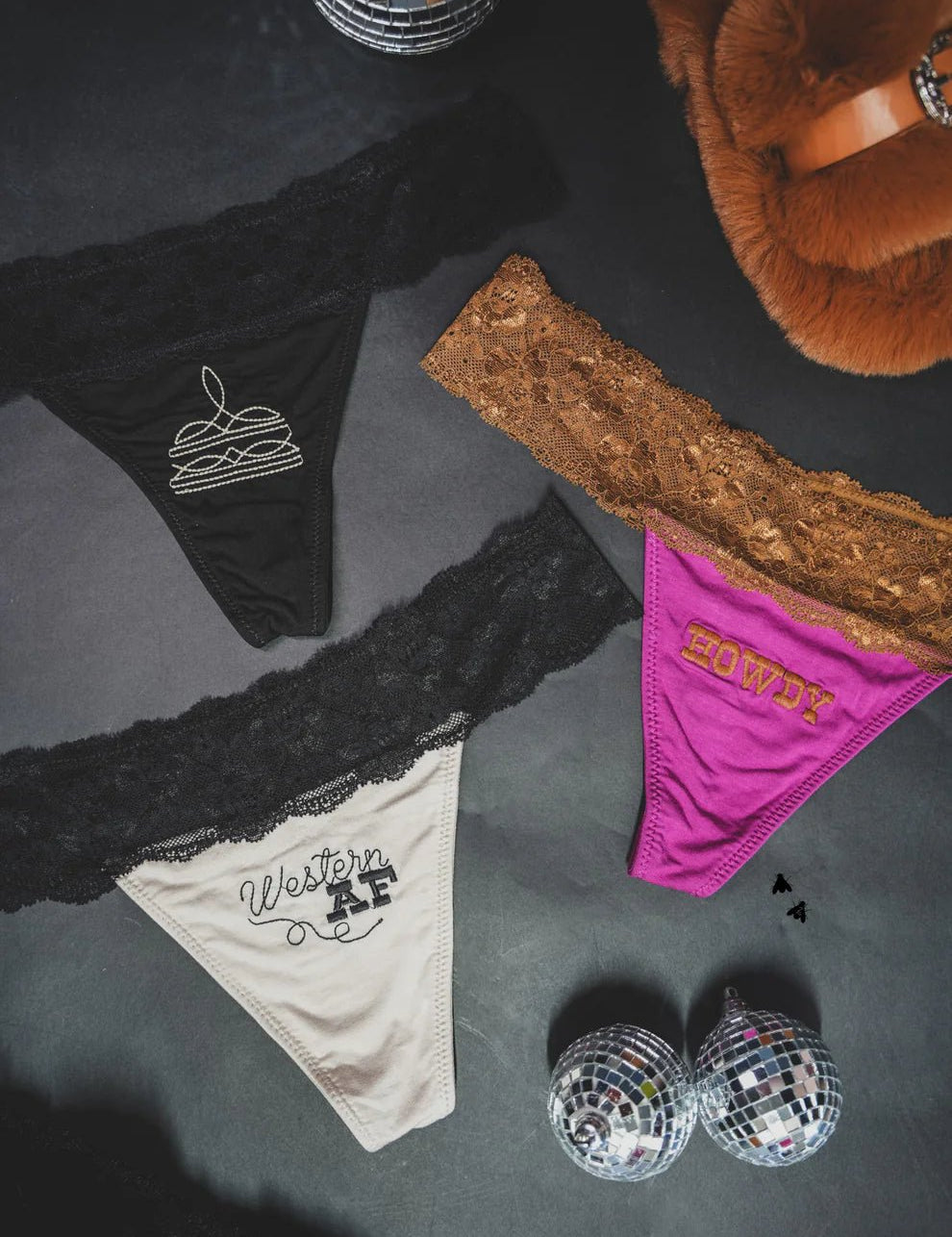 Cowgirl Charm Lace LingeriePink HowdyXS