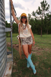 Cowgirl Club Crop Muscle TankS
