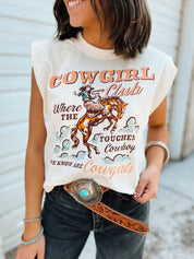 Cowgirl Club Crop Muscle TankS