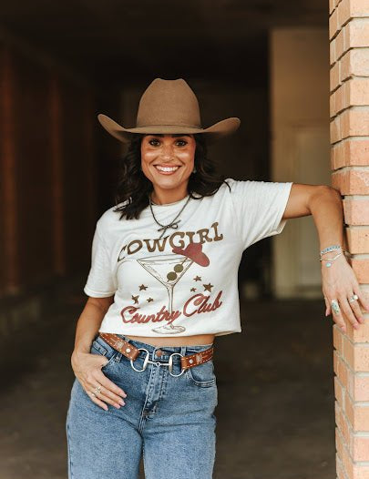 Cowgirl Country Club Graphic TeeNaturalS