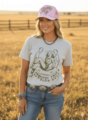 Cowgirl Luck Graphic TeeHeather OatmealS