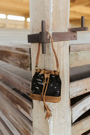 Cowhide Canyon Bucket Bag