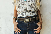 Cowhide Hair On Leather BeltS