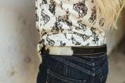 Cowhide Hair On Leather BeltS