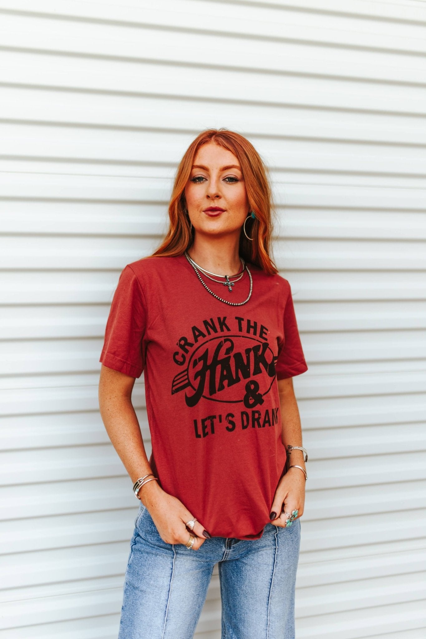 Crank The Hank & Let's Drank Graphic TeeRustS