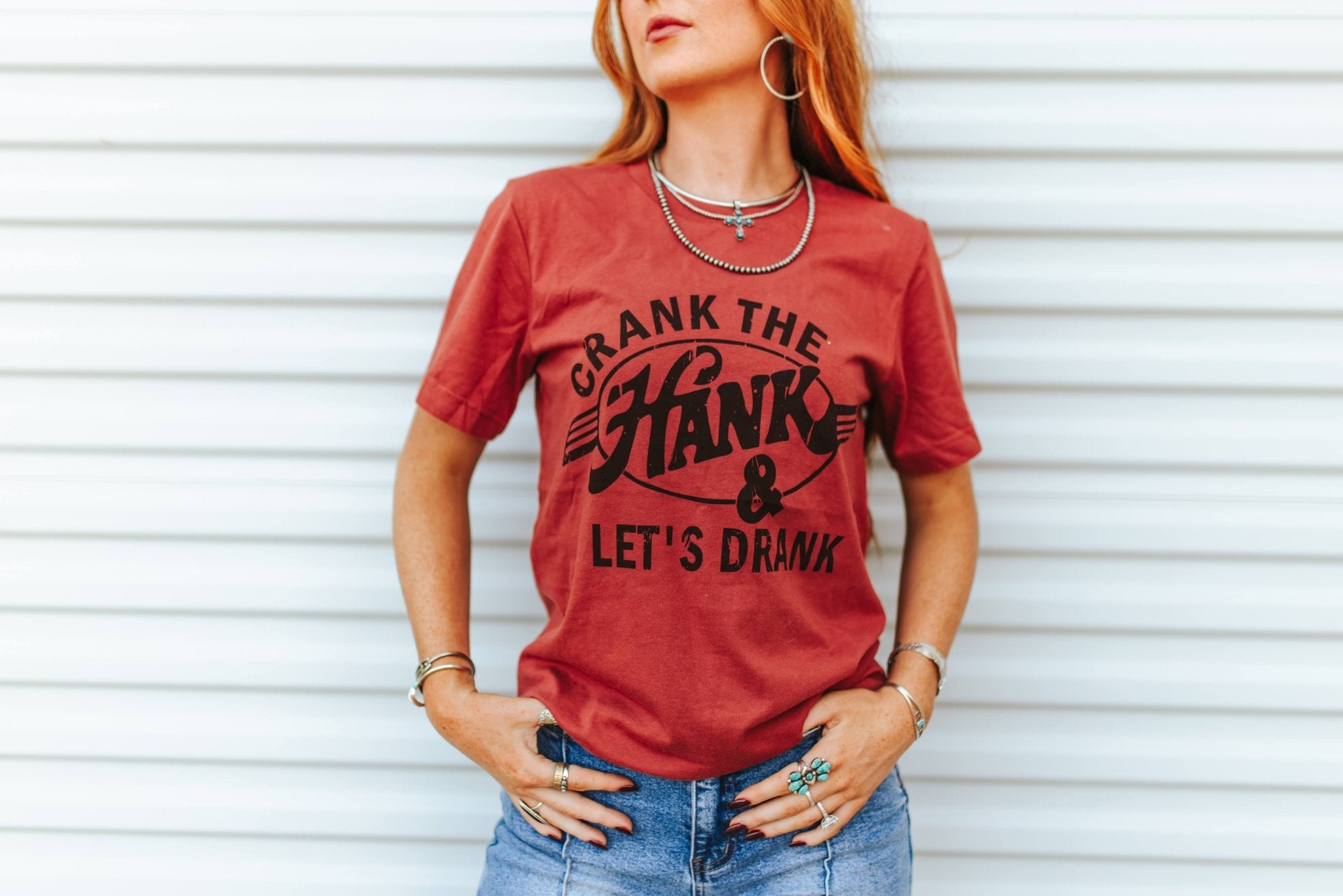 Crank The Hank & Let's Drank Graphic TeeRustS
