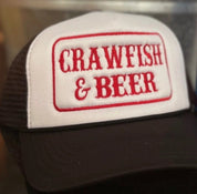Crawfish And Beer Embroidered Trucker Hat