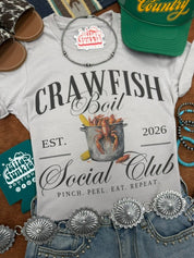 Crawfish Boil Social Club Graphic TeeCool GreyS