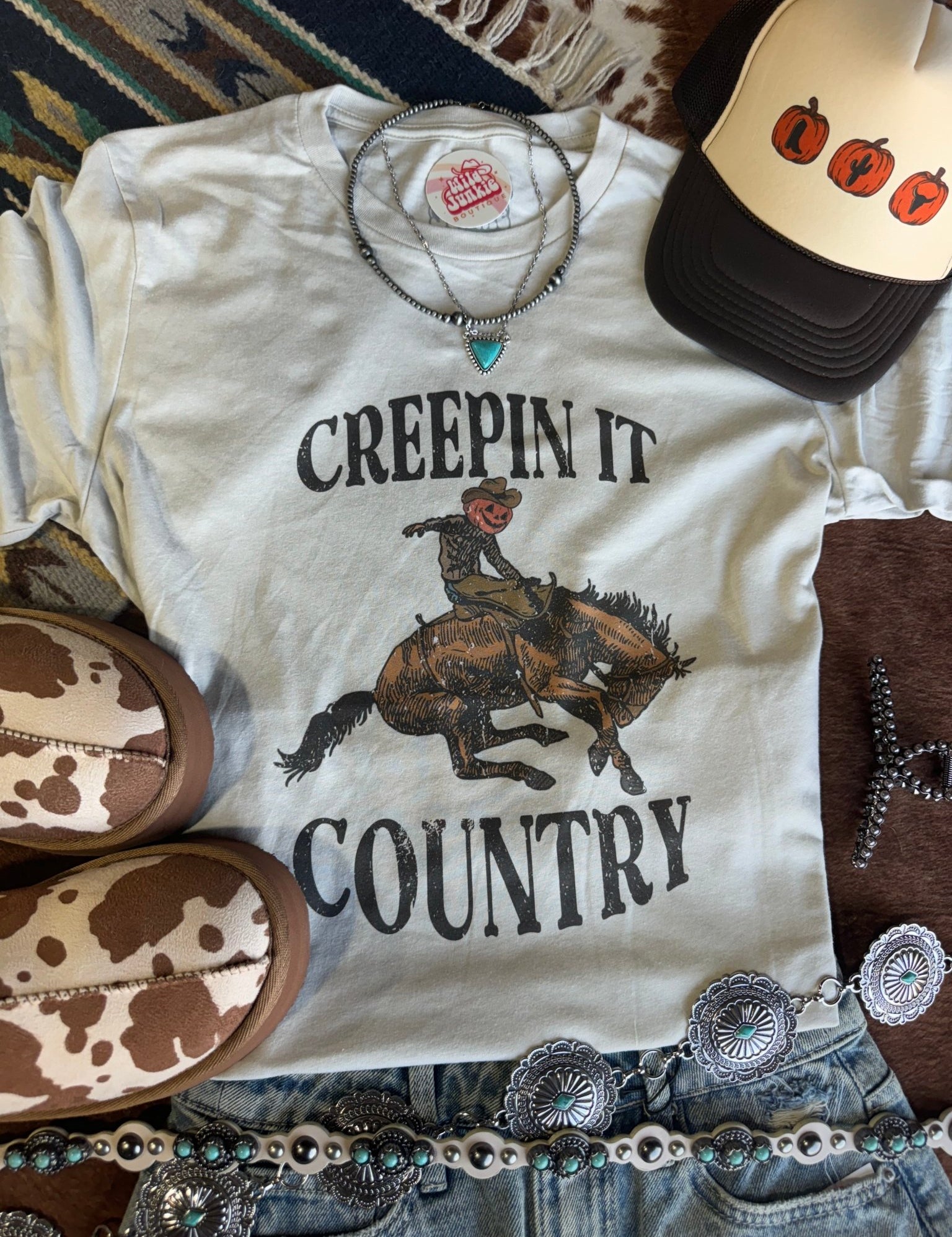Creepin It Country Graphic TeeCementS