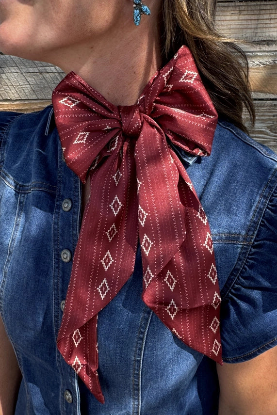 Dusty Rose Western Twilly Scarf