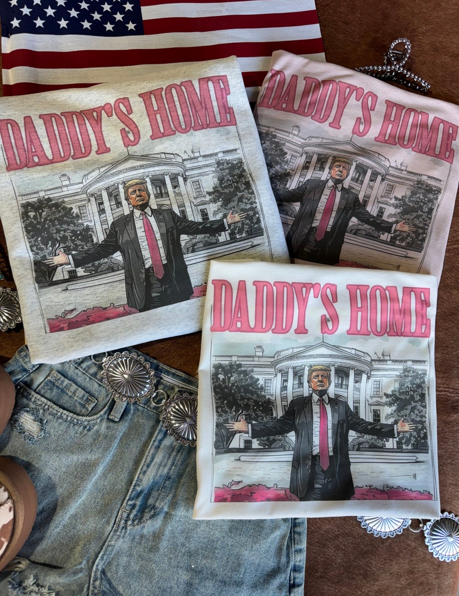 Daddys Home Trump Graphic TeeNaturalS
