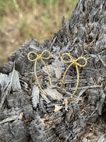 Dainty Gold Bow Earrings