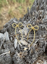 Dainty Gold Bow Earrings