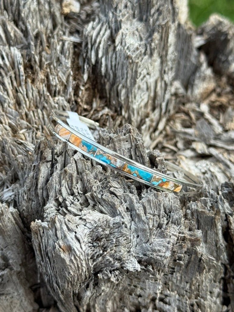 Dainty Spiny Oyster Inlay Cuff