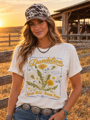 Grow Wild Dandelion Graphic TeeNatural