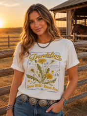 Grow Wild Dandelion Graphic TeeNatural