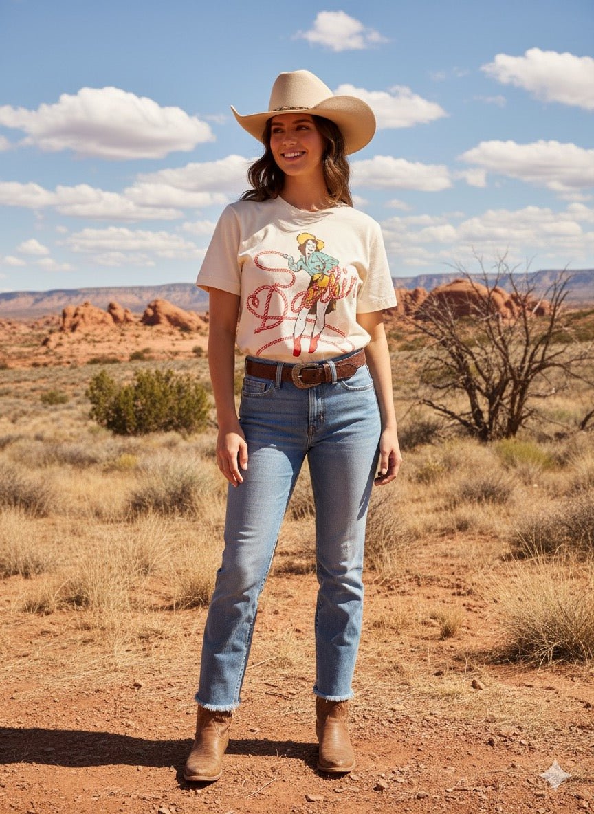 Darlin' Cowgirl Oversized Graphic TeeS/M