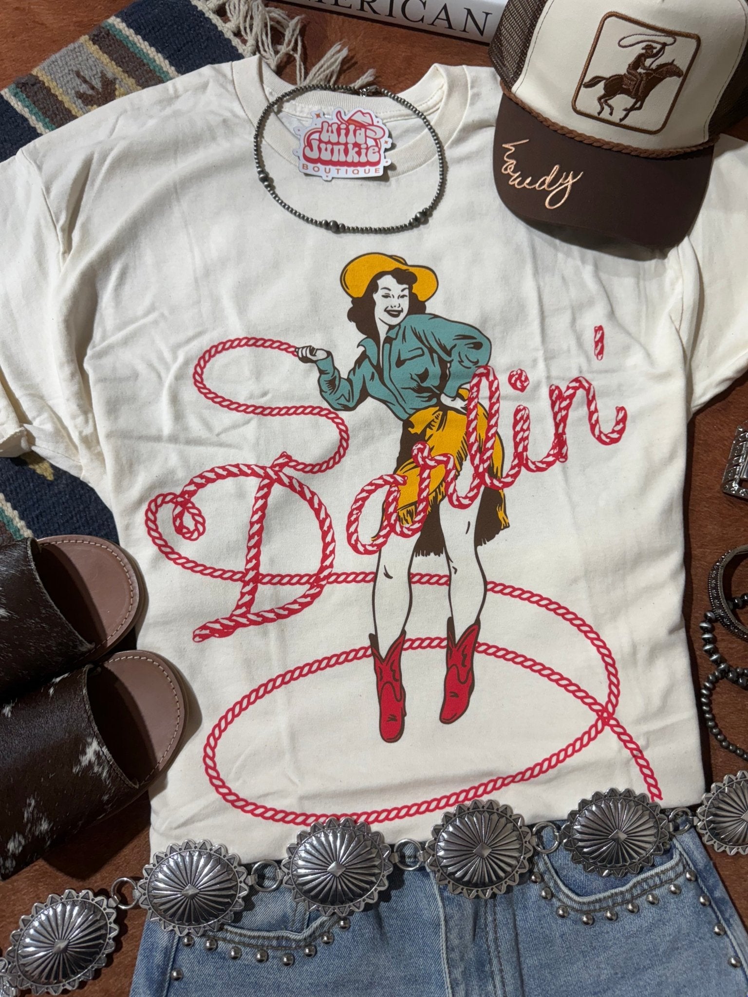 Darlin' Cowgirl Oversized Graphic TeeS/M