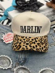 Darlin' Embroidered Leopard Trucker Hat