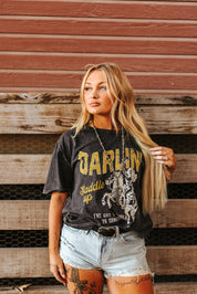 Darlin' Saddle Up Oversized Graphic TeeS