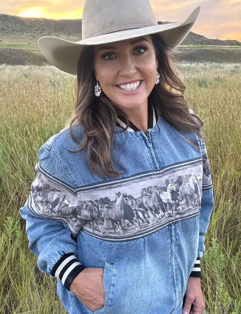 Denim Rush Bomber Jacket - PREORDERS