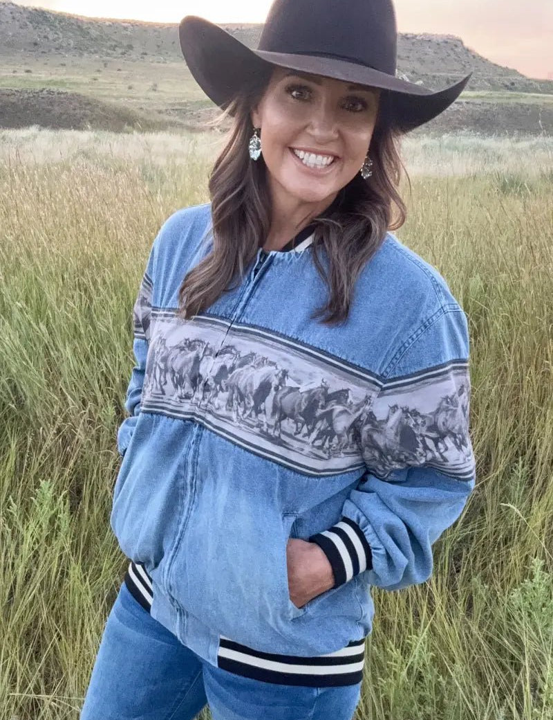 Denim Rush Bomber Jacket - PREORDERS