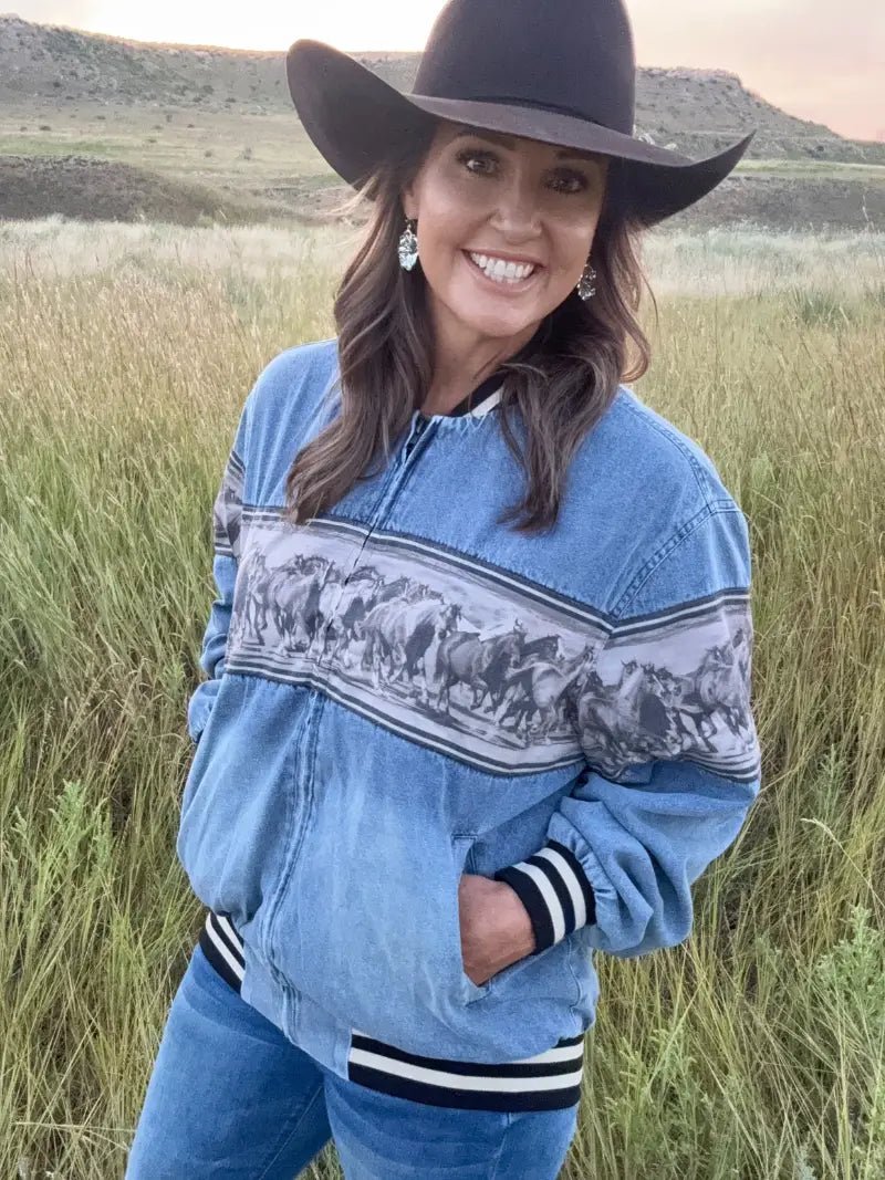 Denim Rush Bomber Jacket - PREORDERS