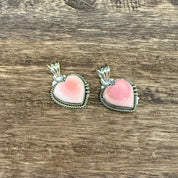 Desert Blush Pink Conch Heart Pendant