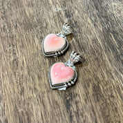 Desert Blush Pink Conch Heart Pendant