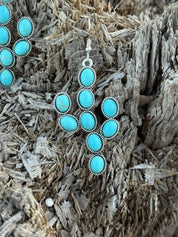 Desert Cactus Turquoise Dangle Earrings