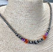 Desert Dusk Spiny Oyster Beaded Necklace