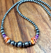 Desert Dusk Spiny Oyster Beaded Necklace